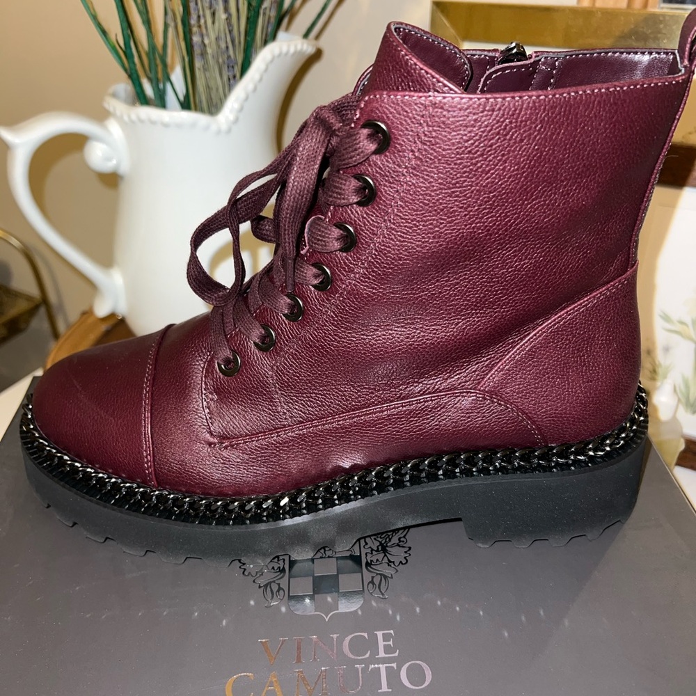 Vince Camuto mindinta cabernet butter calf boot